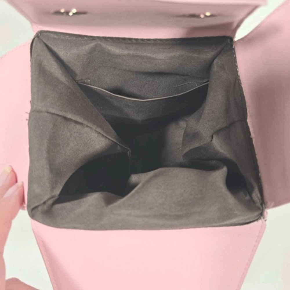 Chinese Take Out Purse Faux Leather Pink Crossbody‎ Thank You Bag - Picture 9 of 10